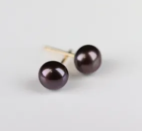 . Cultured Black Freshwater Pearl Earrings