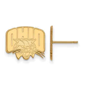 10k Yellow Gold Ohio University Small Post Earrings