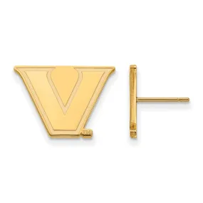 10k Yellow Gold Vanderbilt University Small Post Earrings