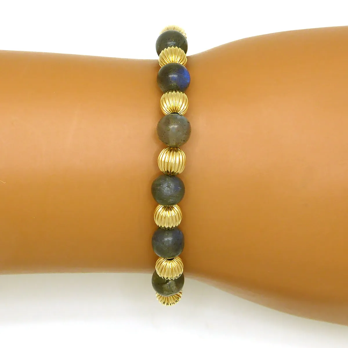 14K Gold Filled Sophie Roll on Bead Bracelet with/out Labradorite by bara boheme