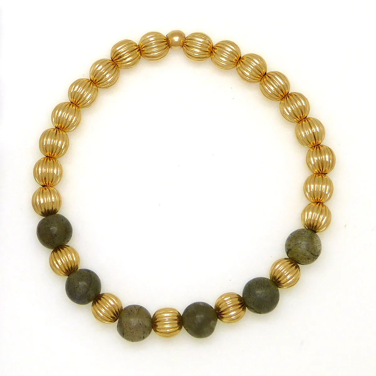 14K Gold Filled Sophie Roll on Bead Bracelet with/out Labradorite by bara boheme