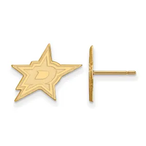 14k Yellow Gold NHL Dallas Stars Small Post Earrings