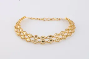 6.25 - 7.5 21k Yellow Gold Openwork Adjustable Bracelet (6.67g.)