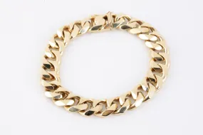 8 14k Yellow Gold Curb Chain Bracelet (64.44g.)