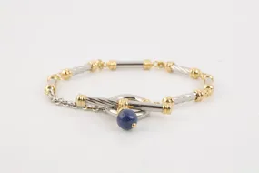 8.5 18k Yellow Gold & 950 Platinum Bracelet (15.23g.)