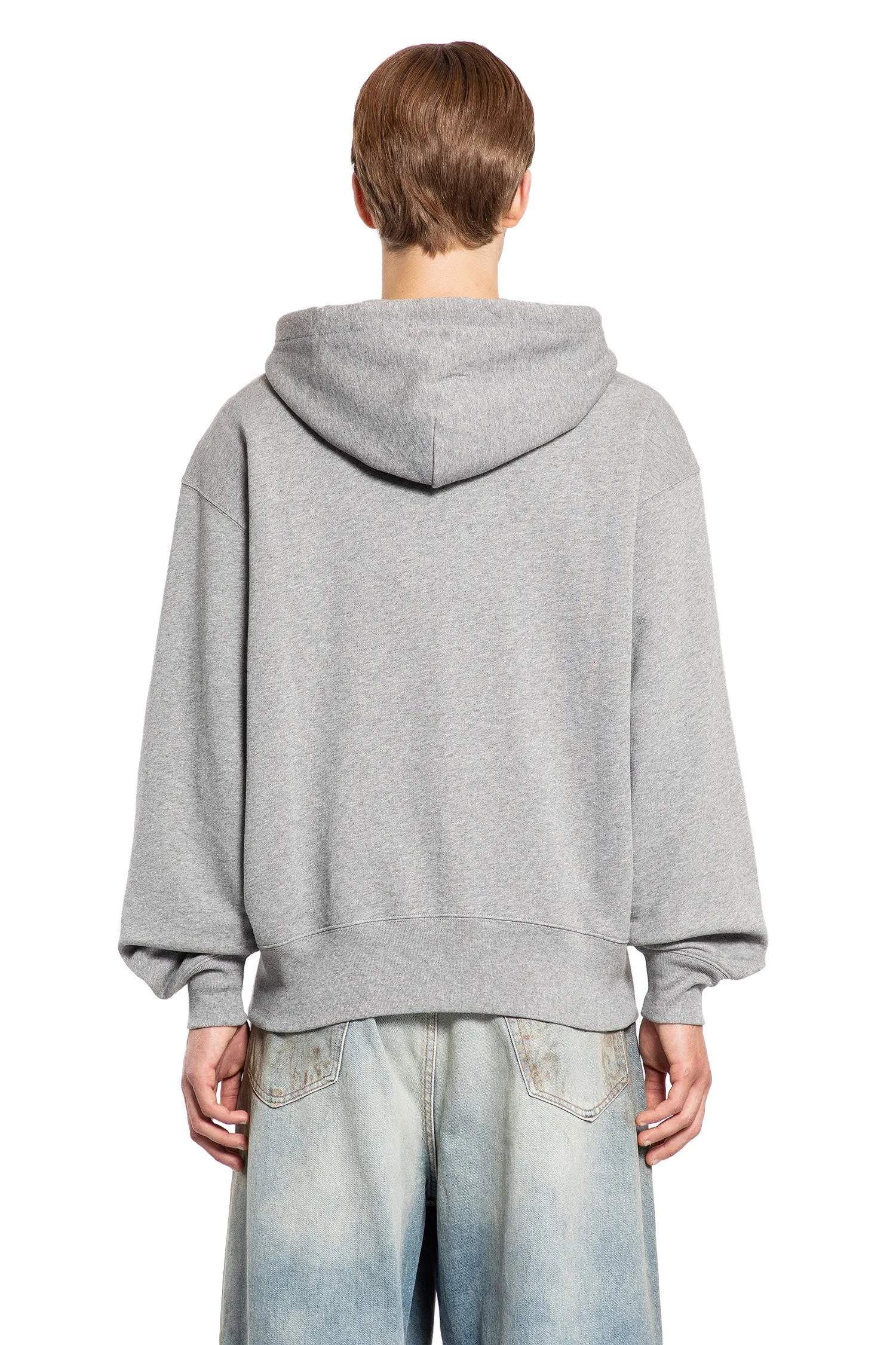 acne studios face logo zip-up hoodie