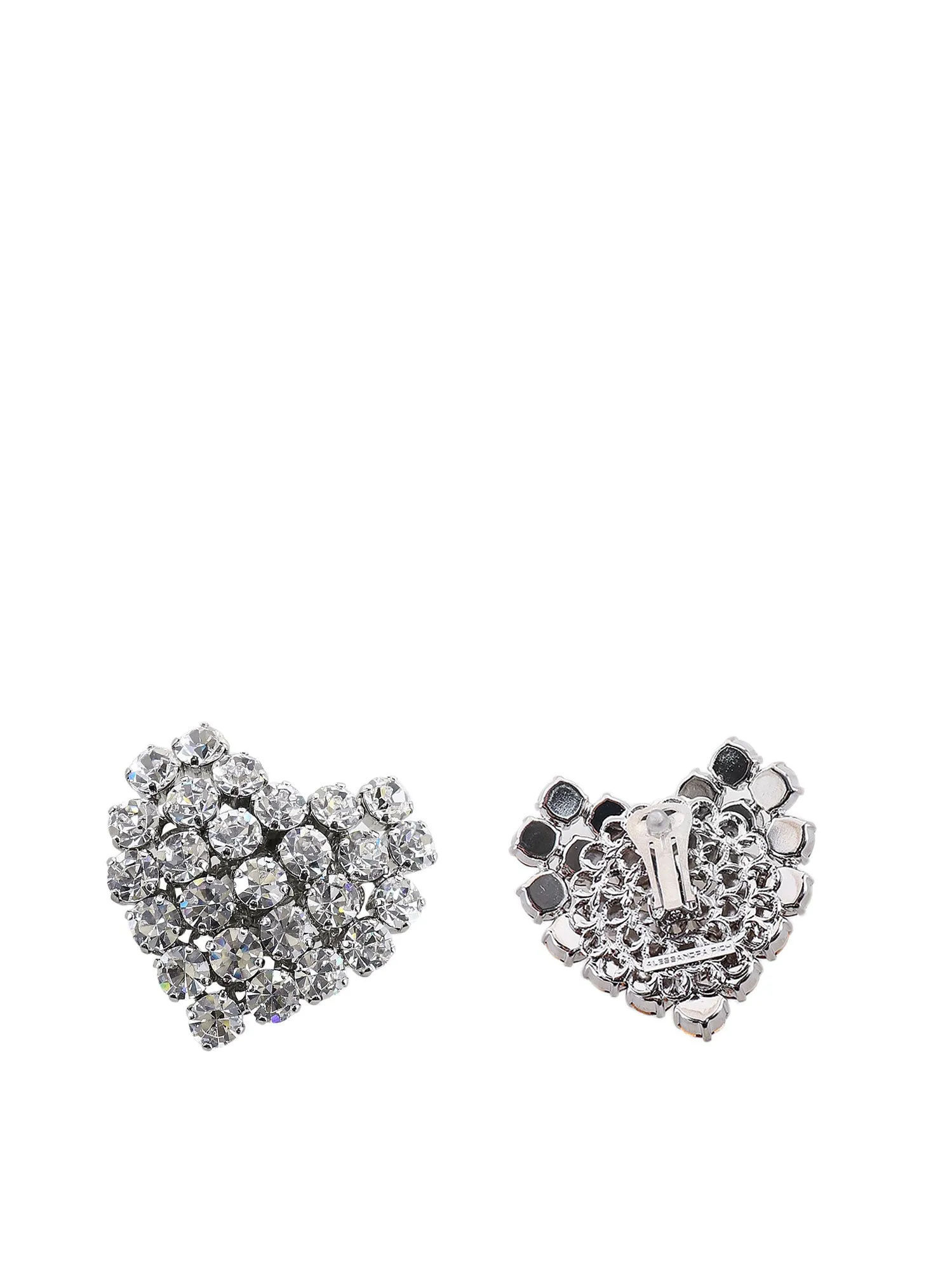 Alessandra Rich Embellished Heart Shaped Earrings