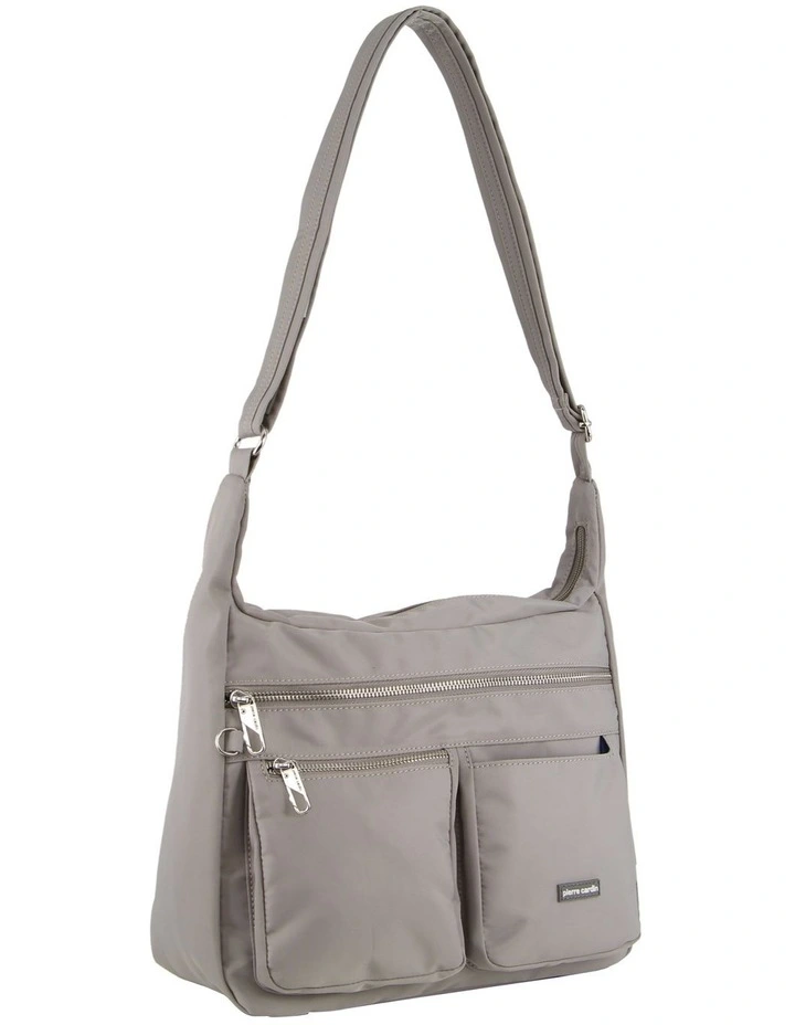 Anti-Theft Cross Body Bag in Taupe