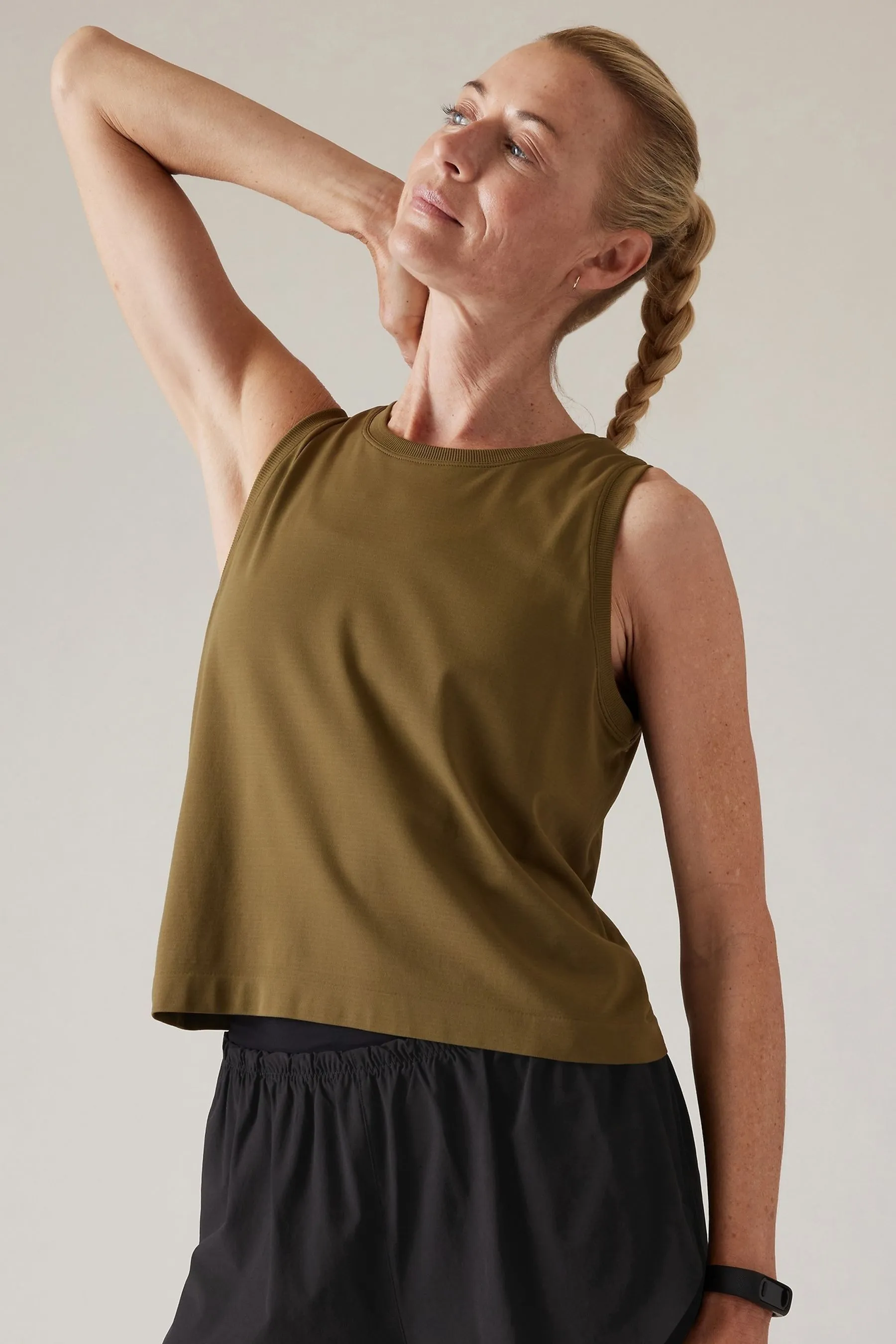 Athleta Green Ether Seamless Tank Vest