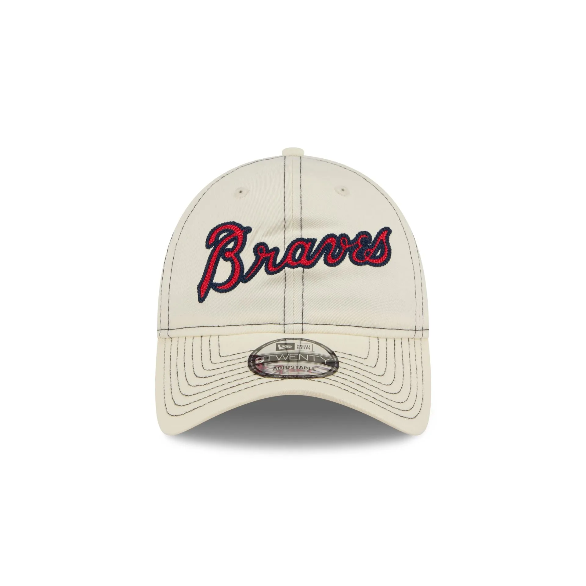 Atlanta Braves Team Stitch 9TWENTY Adjustable Hat