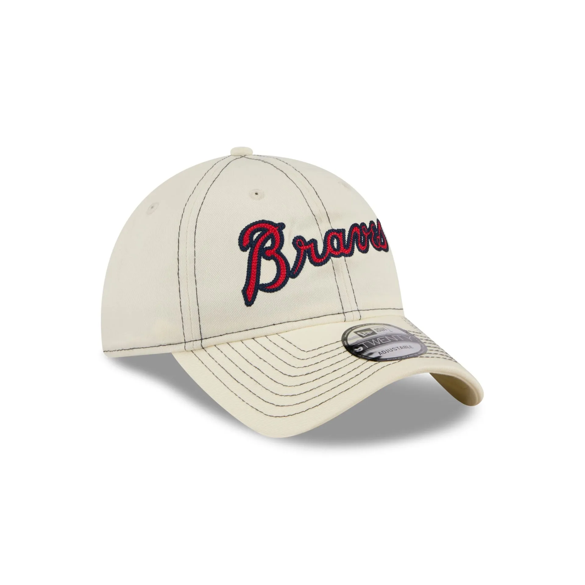 Atlanta Braves Team Stitch 9TWENTY Adjustable Hat