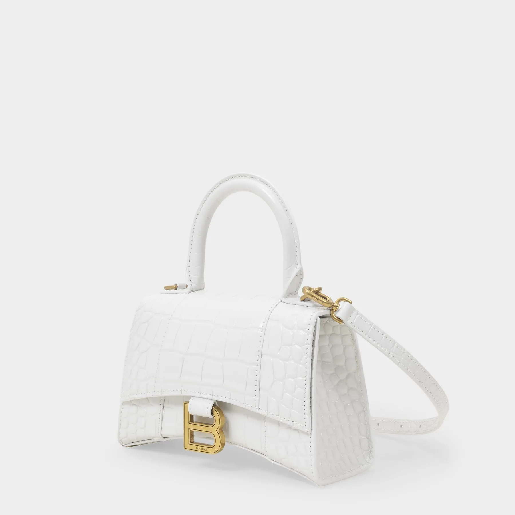 Balenciaga  Hourglass Xs Bag - Balenciaga - White - Leather