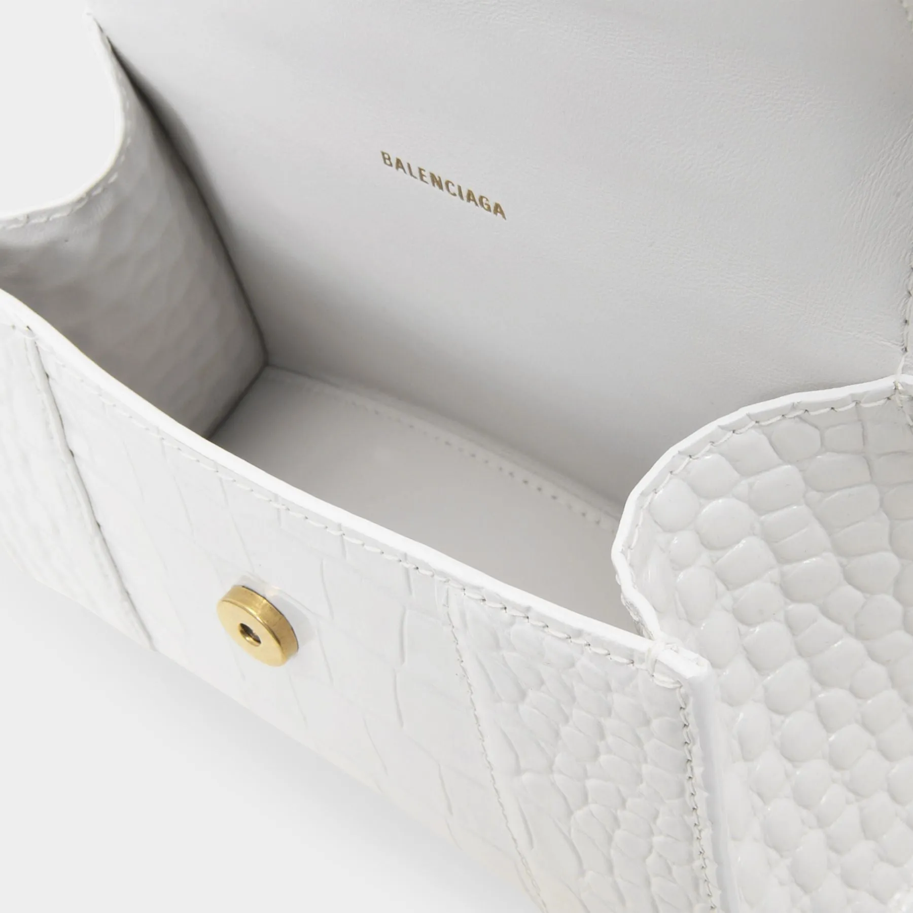 Balenciaga  Hourglass Xs Bag - Balenciaga - White - Leather