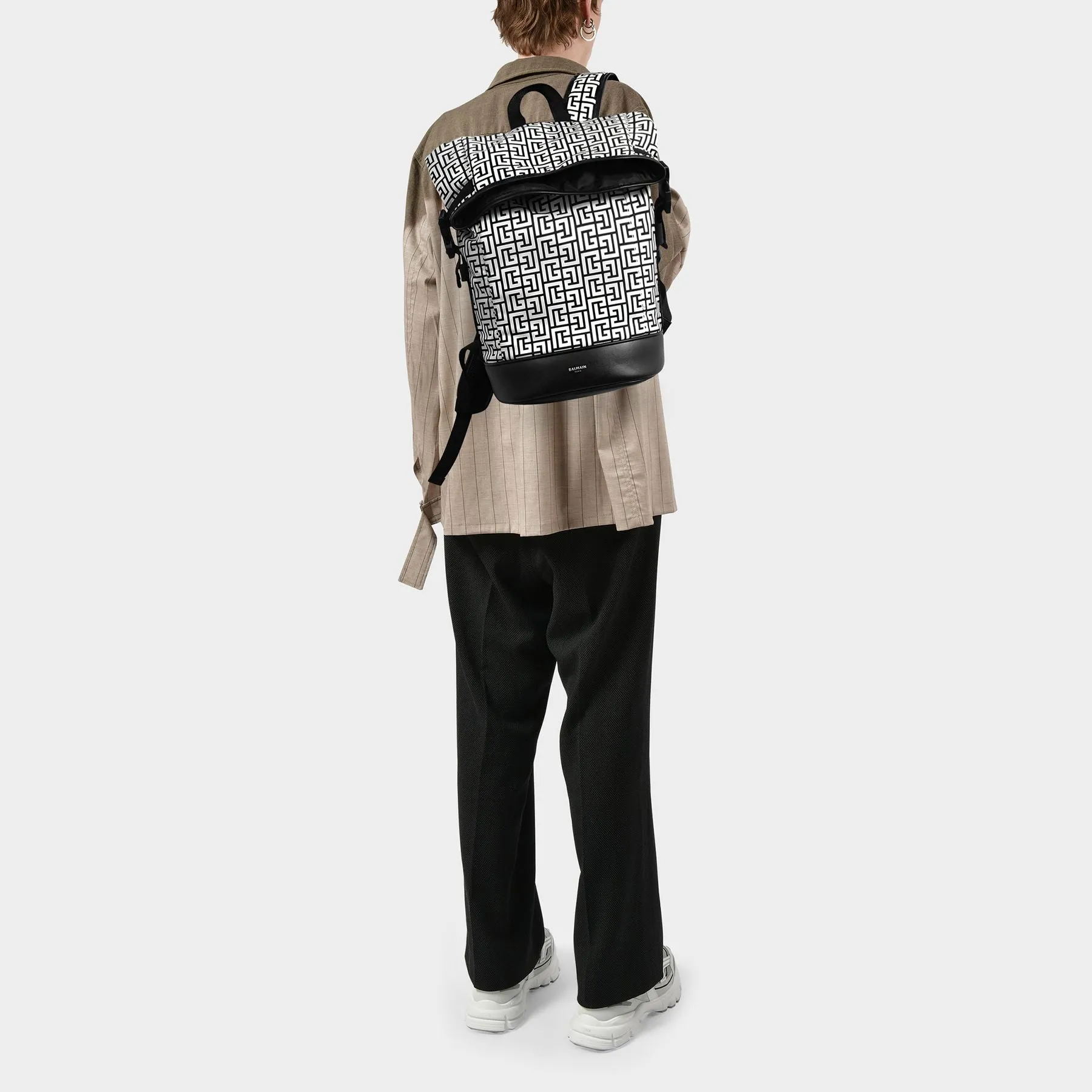 Balmain  City Skate Backpack in Monogram Nylon