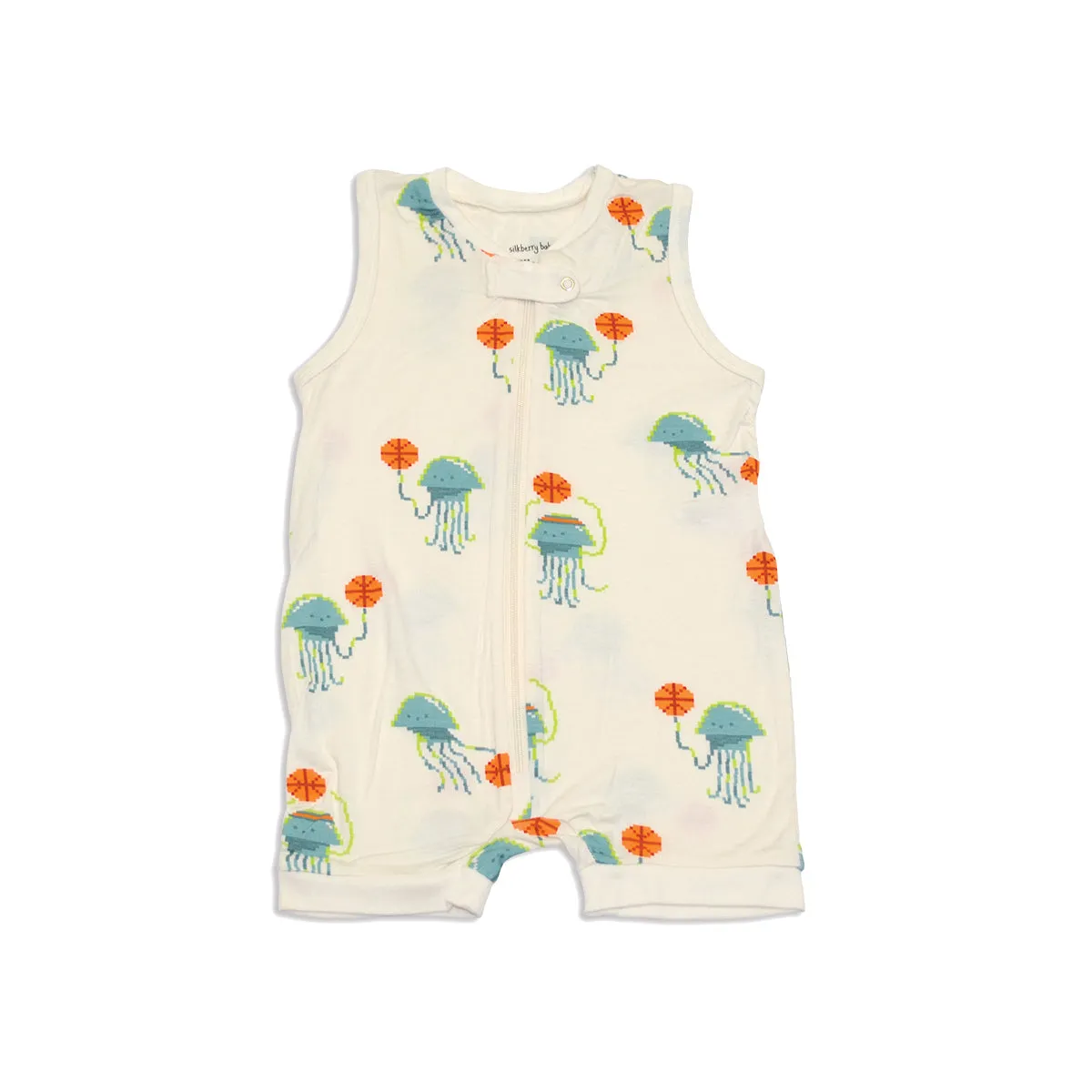 Bamboo Sleeveless Romper (Pixel Jelly Print)