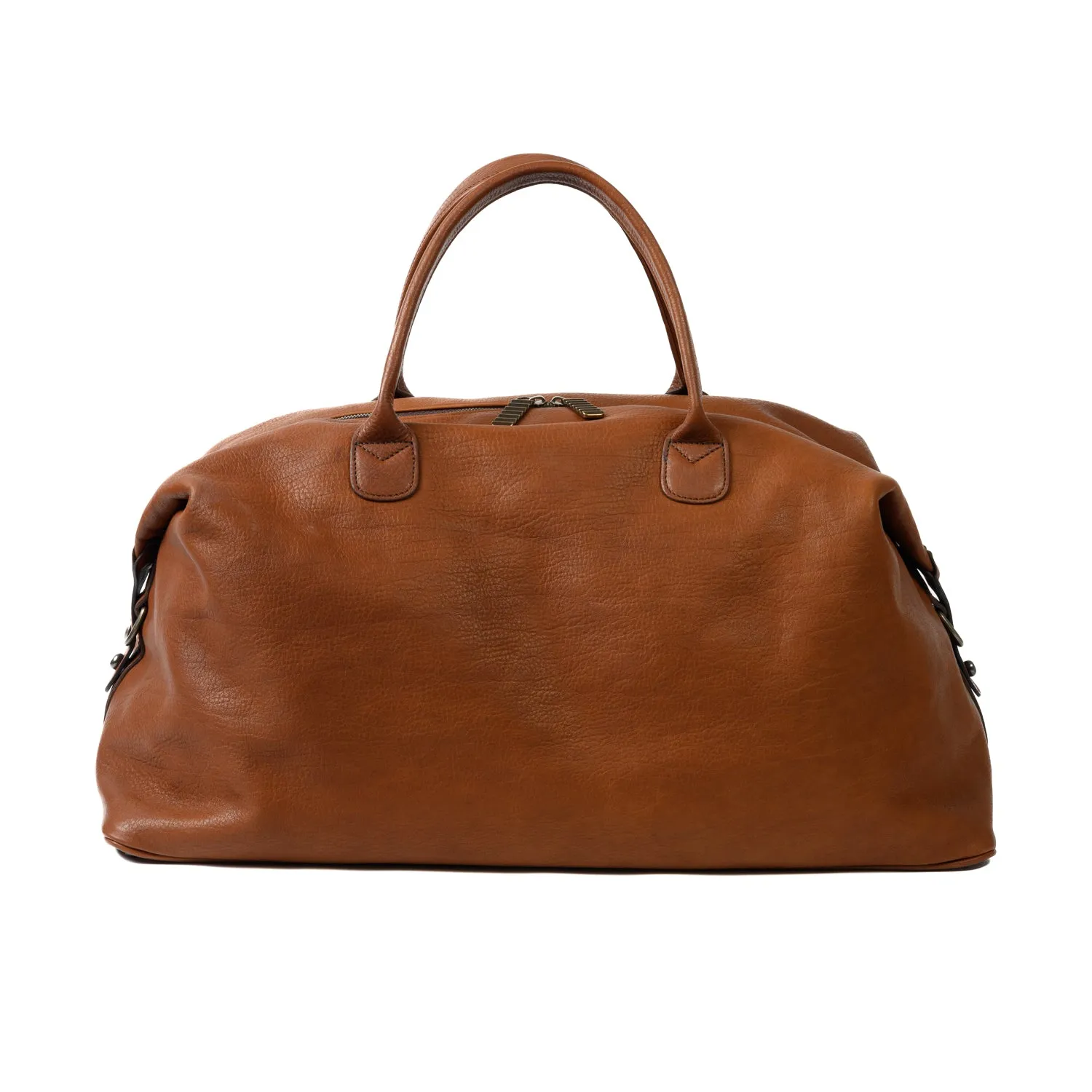 Benedict Leather Weekend Bag in Seven Hills Umber by Moore & Giles