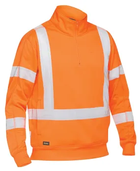 Bisley Workwear BK6814XT - X Back Taped Hi-Vis 1/4 Zip - Pullover - Rail Orange - XS