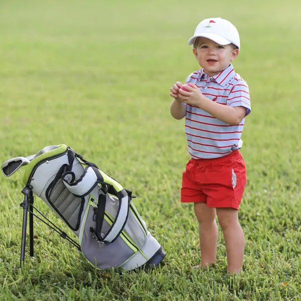 Bits & Bows Golf Flag Baseball Hat, White