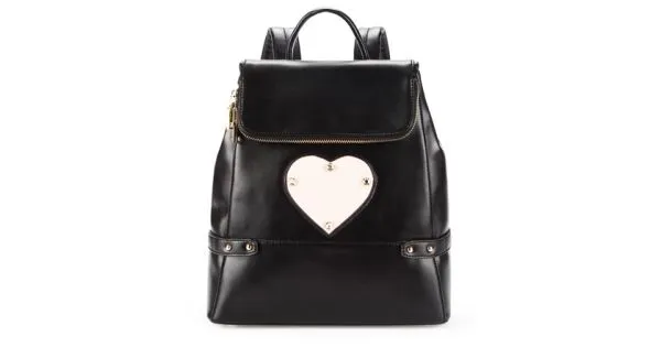 Black Blue Cream Heart Studs Gothic Punk Rock Backpack