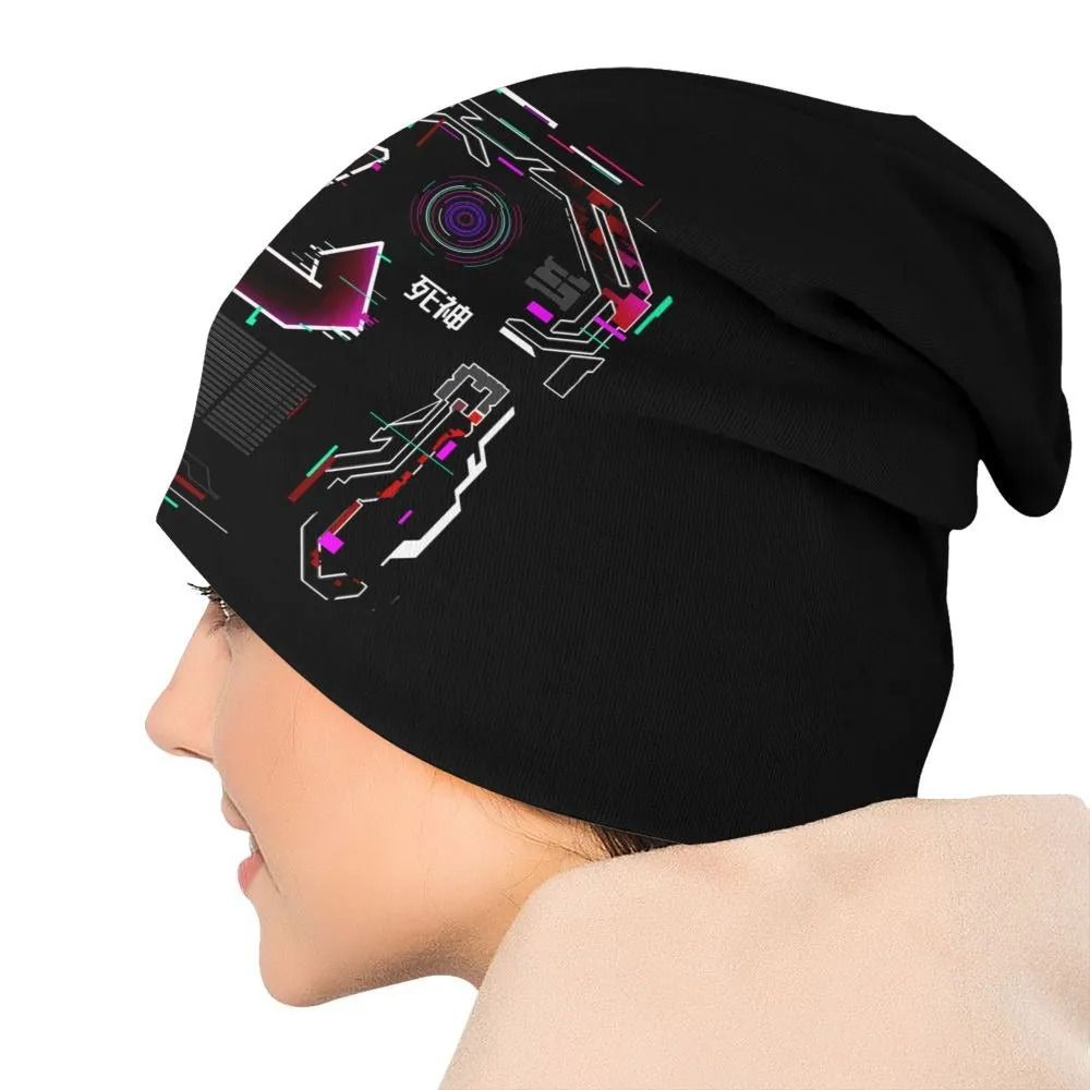 Black Purple Techwear Beanie