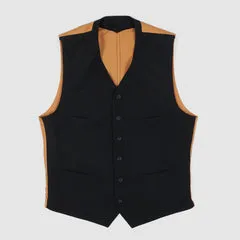 Black Sign Suit Vest