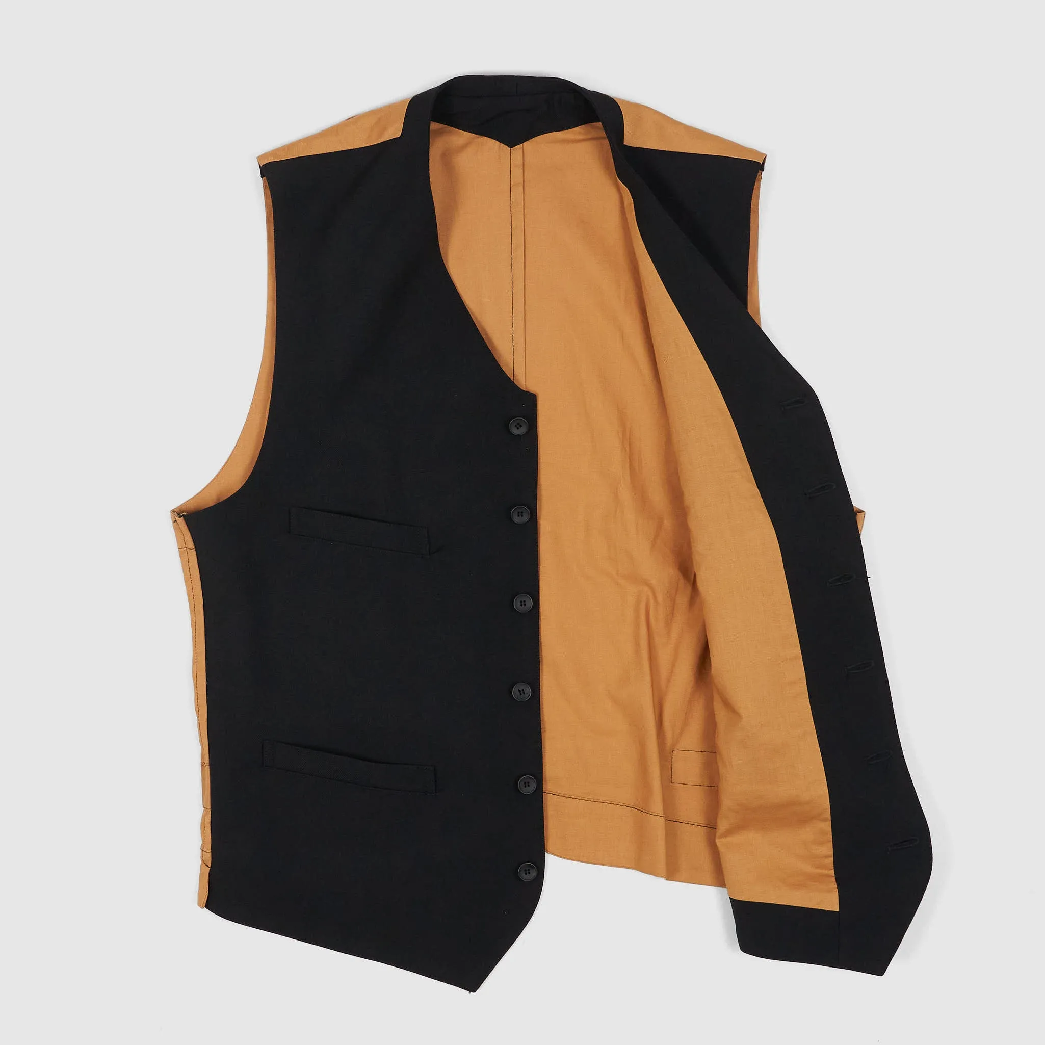 Black Sign Suit Vest