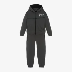 Boys Grey Cotton Tracksuit