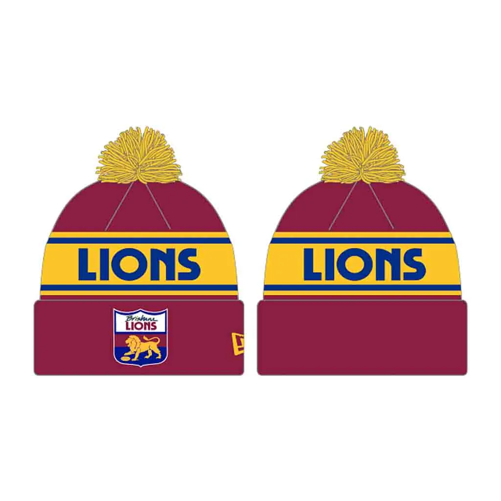 Brisbane Lions 2024 Retro Spellout Beanie