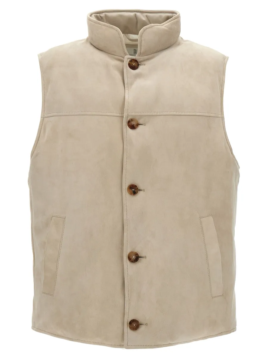 Brunello Cucinelli    Brunello Cucinelli Suede Vest