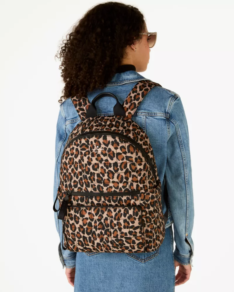 Camden Quilted Leopard Backpack | Kate Spade GB