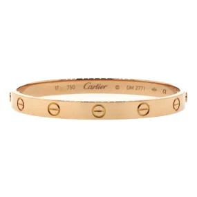 Cartier Love Bracelet - Size 17