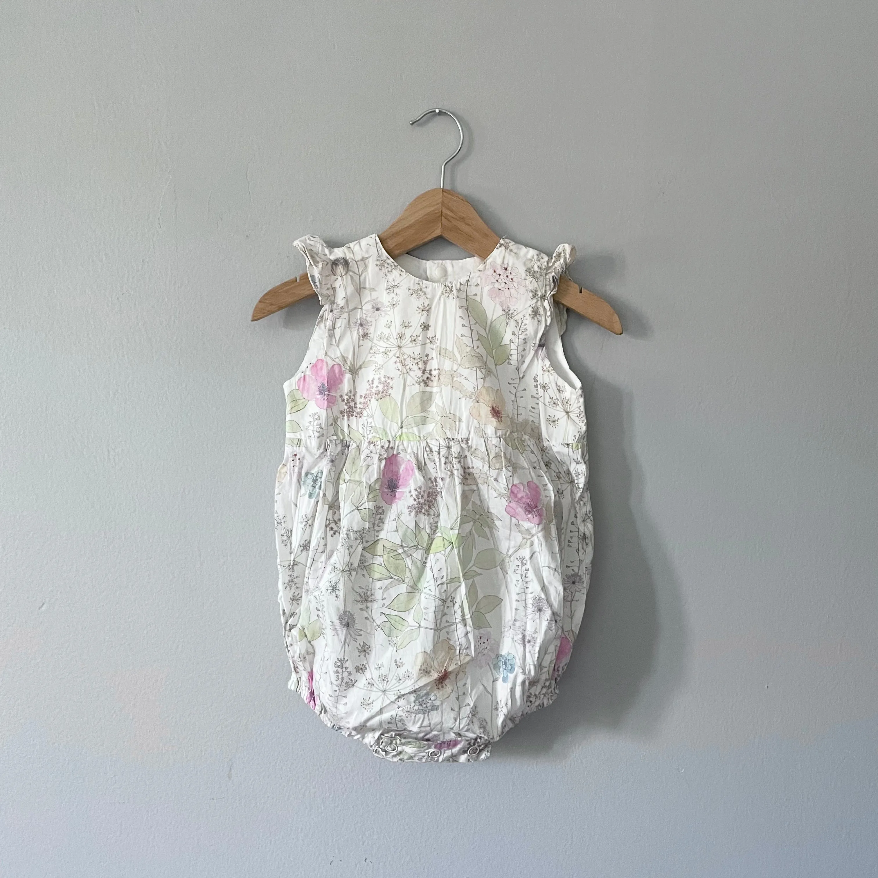 Chaton / Flower pattern romper / 80cm(12M)