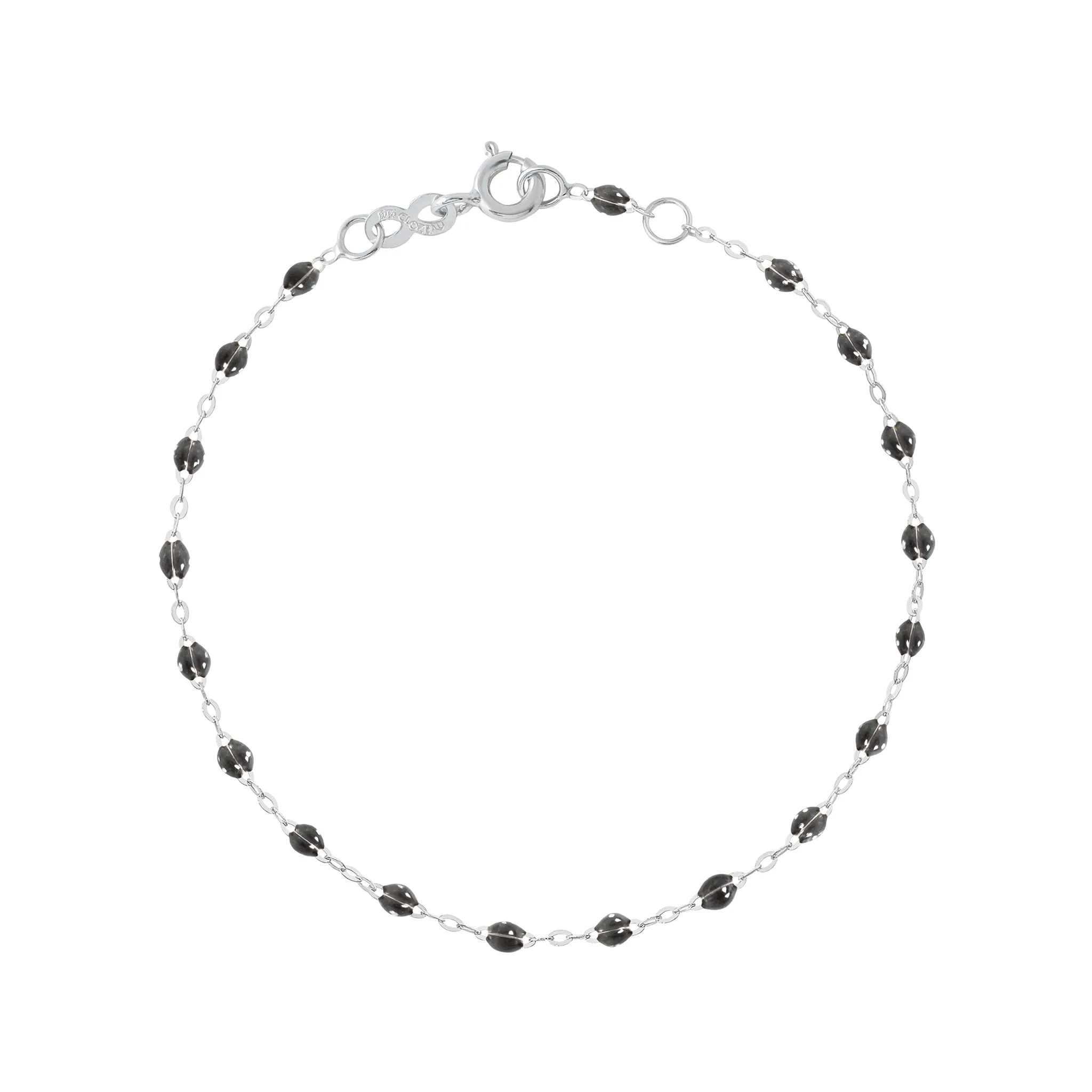 Classic Gigi Quartz Bracelet, White Gold, 6.7