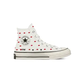 Converse Chuck 70 Hi Embroidered Lips White Vintage/University Red A01601C