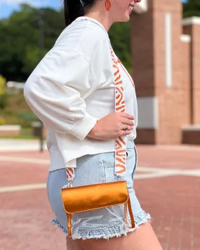 Convertible Clear Bag - Metallic Orange