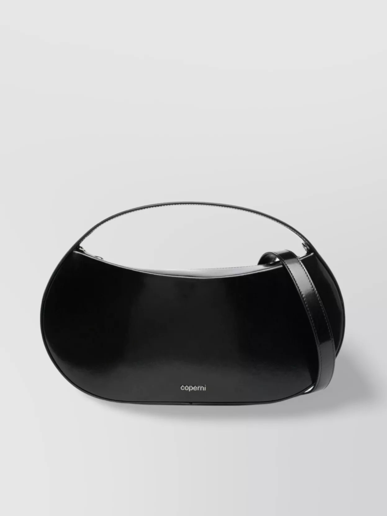 Coperni   Curved edge patent shoulder bag