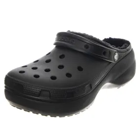 CROCS Classic Platform Lined Clog W BLK Sandals