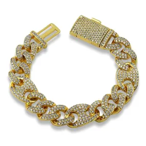 Cuban Mariner 15MM CZ Bling Bling Bracelet