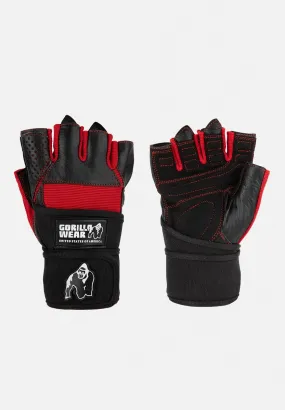 Dallas Wrist Wraps Gloves - Black/Red - 3XL Gorilla Wear