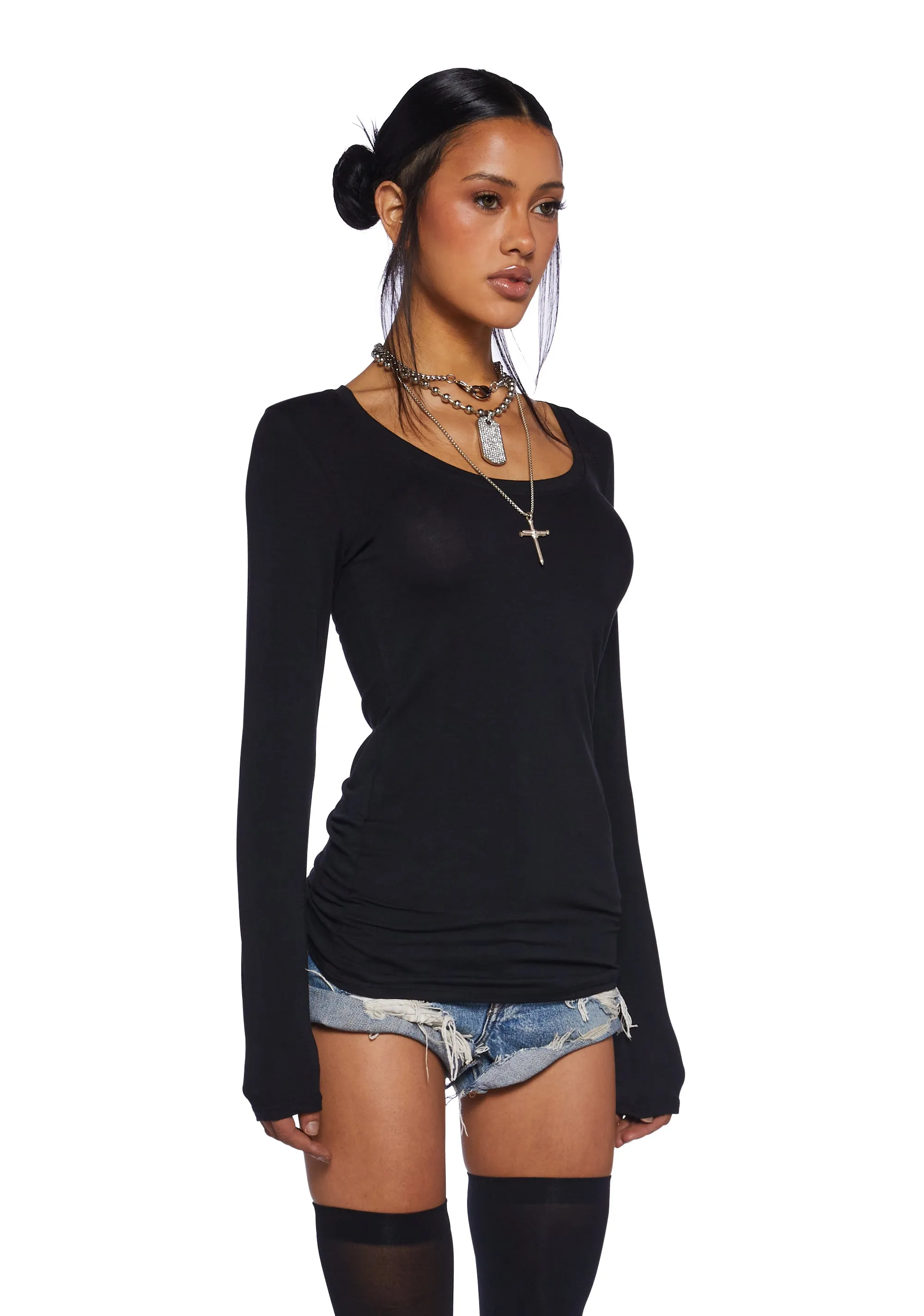 Dark Streak Biker Romper-