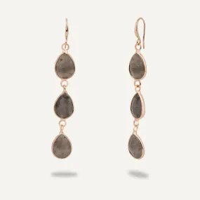 DE1050M - Labradorite Drop Earrings - D&X London