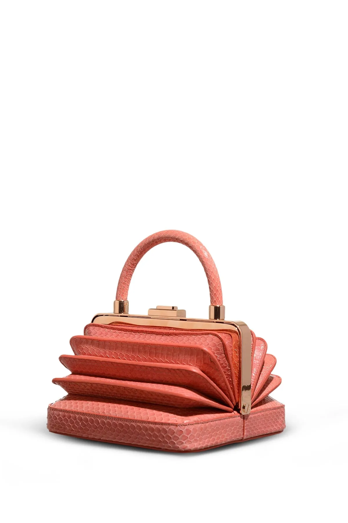 Diana Bag in Coral Snakeskin