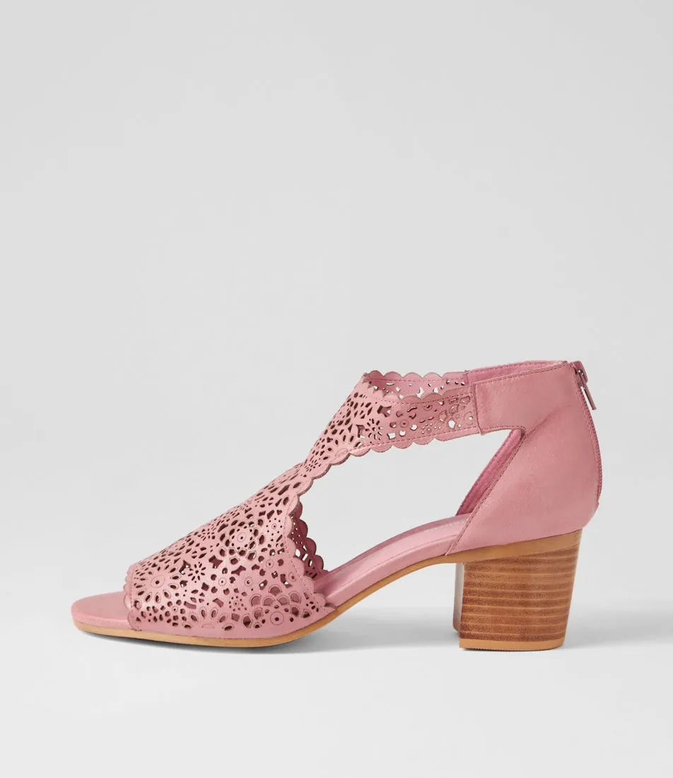 DJANGO & JULIETTE Bames Lrg Pretty Pink Leather Sandals