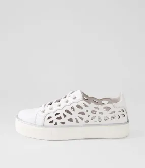 DJANGO & JULIETTE Flixx White Leather Sneakers