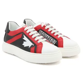 Dsquared2 Sneakers D2 Black Red And White Jr And Teen