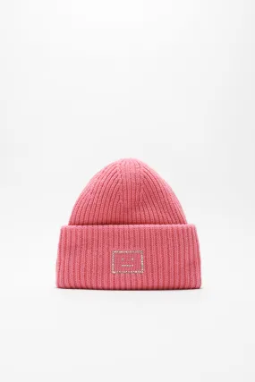 Embellished Face logo beanie