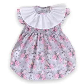 Floral Classic Smocked Romper (6M)