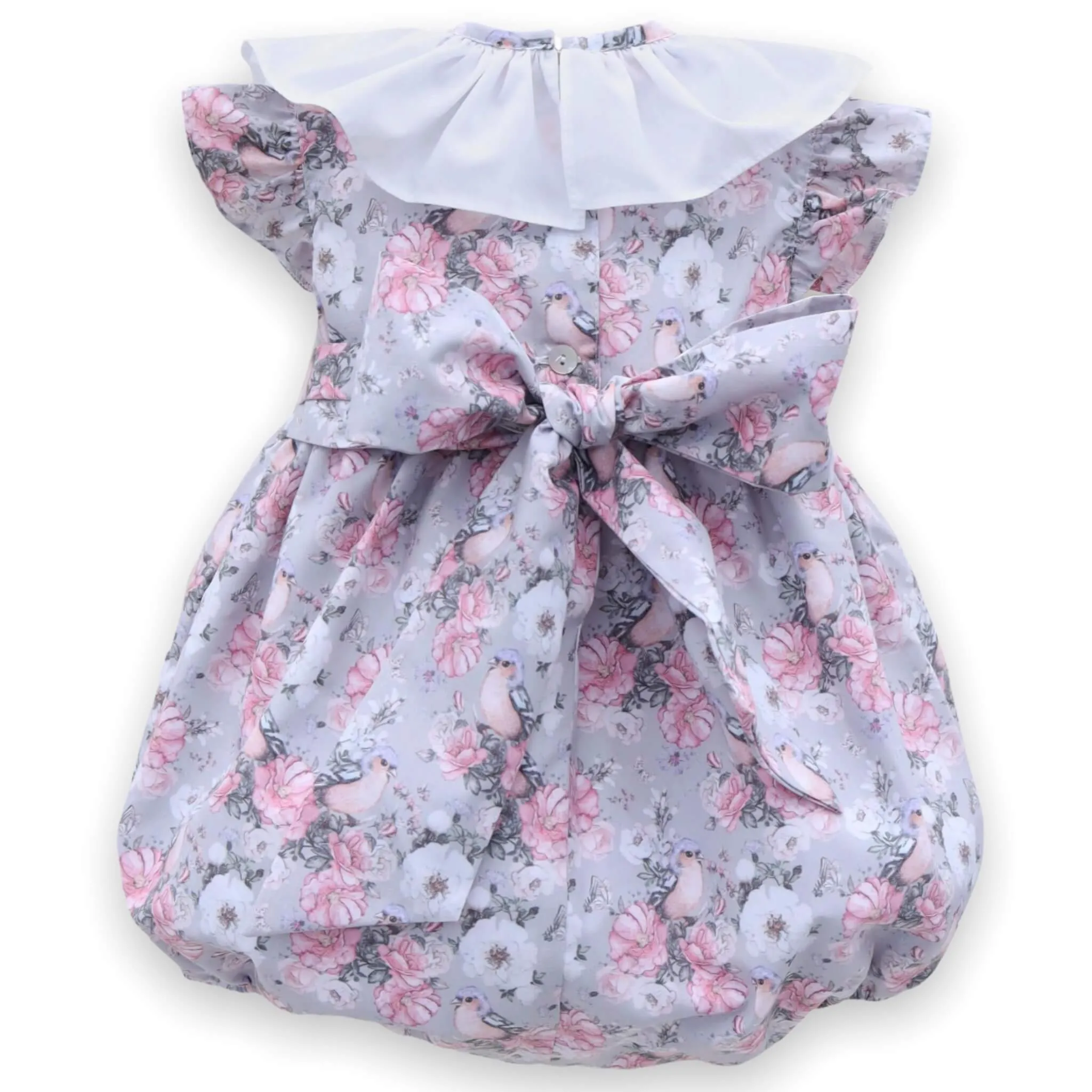 Floral Classic Smocked Romper (6M)