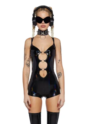 Galactica Cut Out Romper - Black-