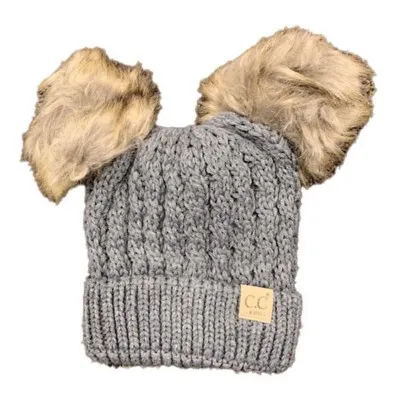 Girls' C.C Faux Pom Beanie